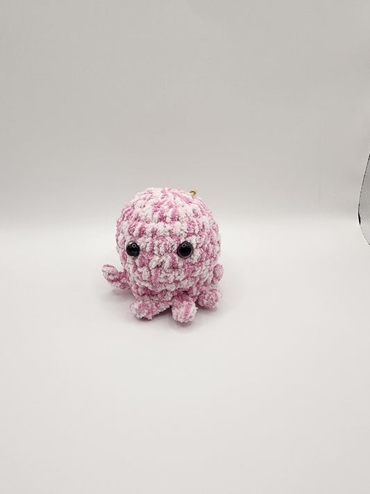 Crochet Pink and White Octopus
